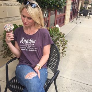 Sunday FUNday Graphic Dolman T-shirt